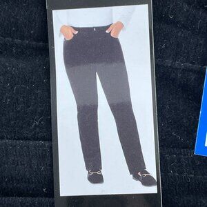 High Rise Corduroy Pants Size 10/30 Inseam 31" Black Well Worn Womens NWT 0288
